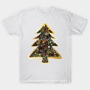 Christmas Tree Collage T-Shirt